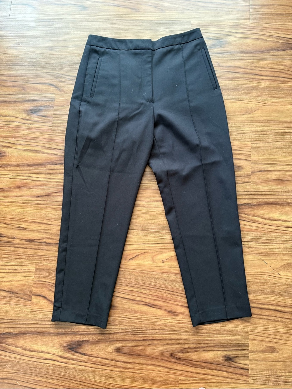 Zara Black Cropped Tailored Ankle Pants